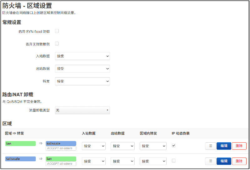 openwrt防火墙配置